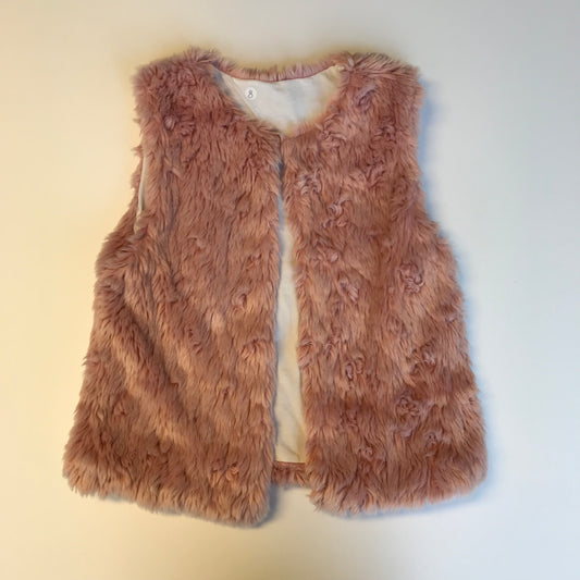 Dunnes Store Pink Faux Fur Gilet Age 8