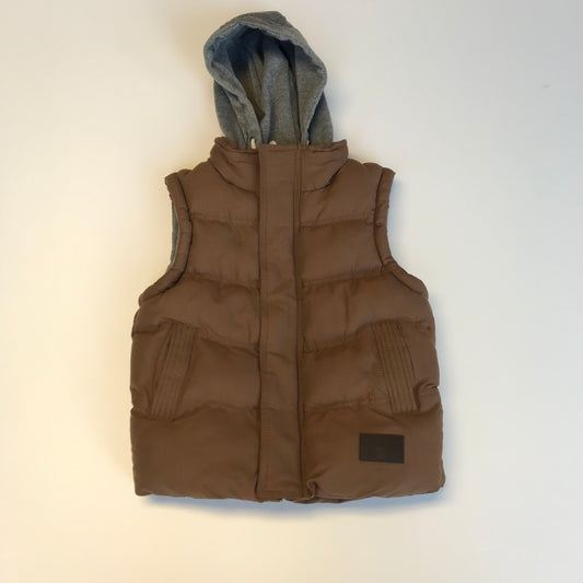 Primark Brown Gilet Vest Hooded Age 6