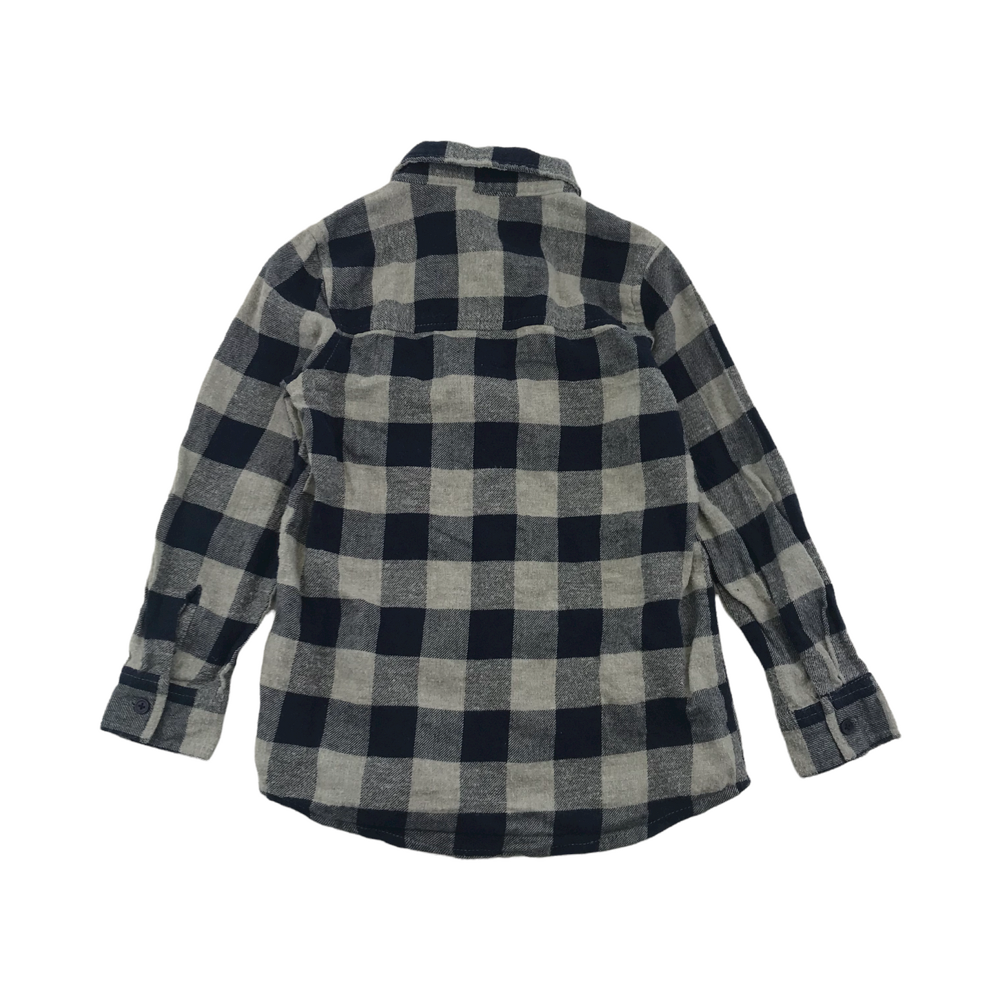 Pep & Co Grey and Blue Checked Shirt Age 6