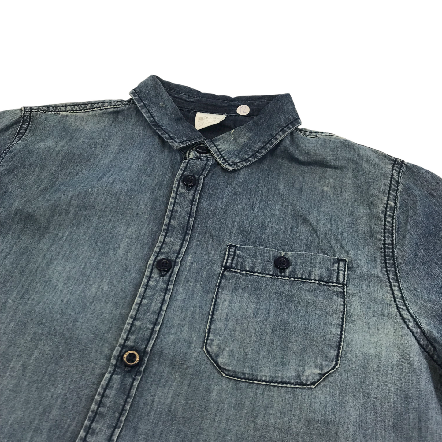 F&F Kids Blue Denim Styled Shirt Age 12