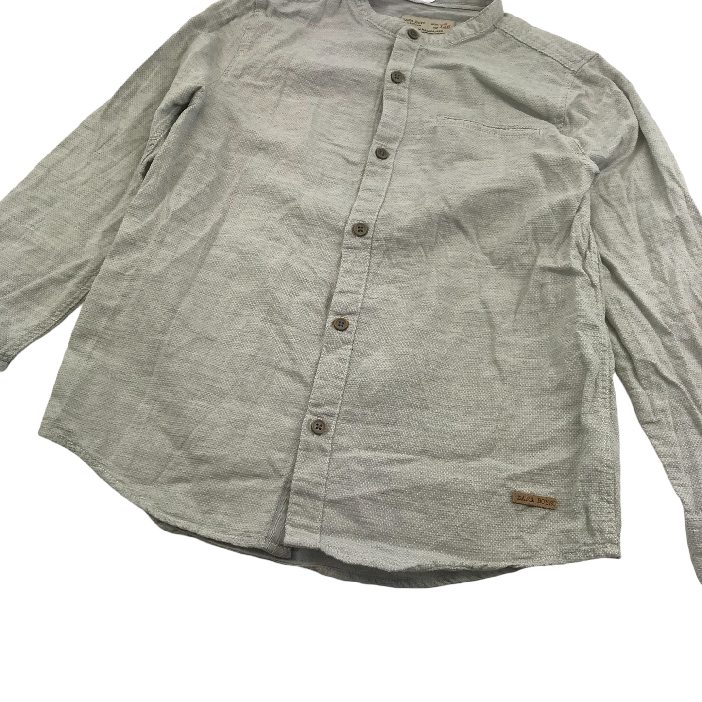 Zara Grey Collarless Polo Shirt Age 8