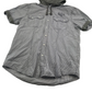 Primark Blue and White Hooded Shirt Men's M