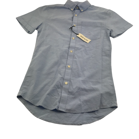 River Island Blue Slim Fit Shirt Men's XXS