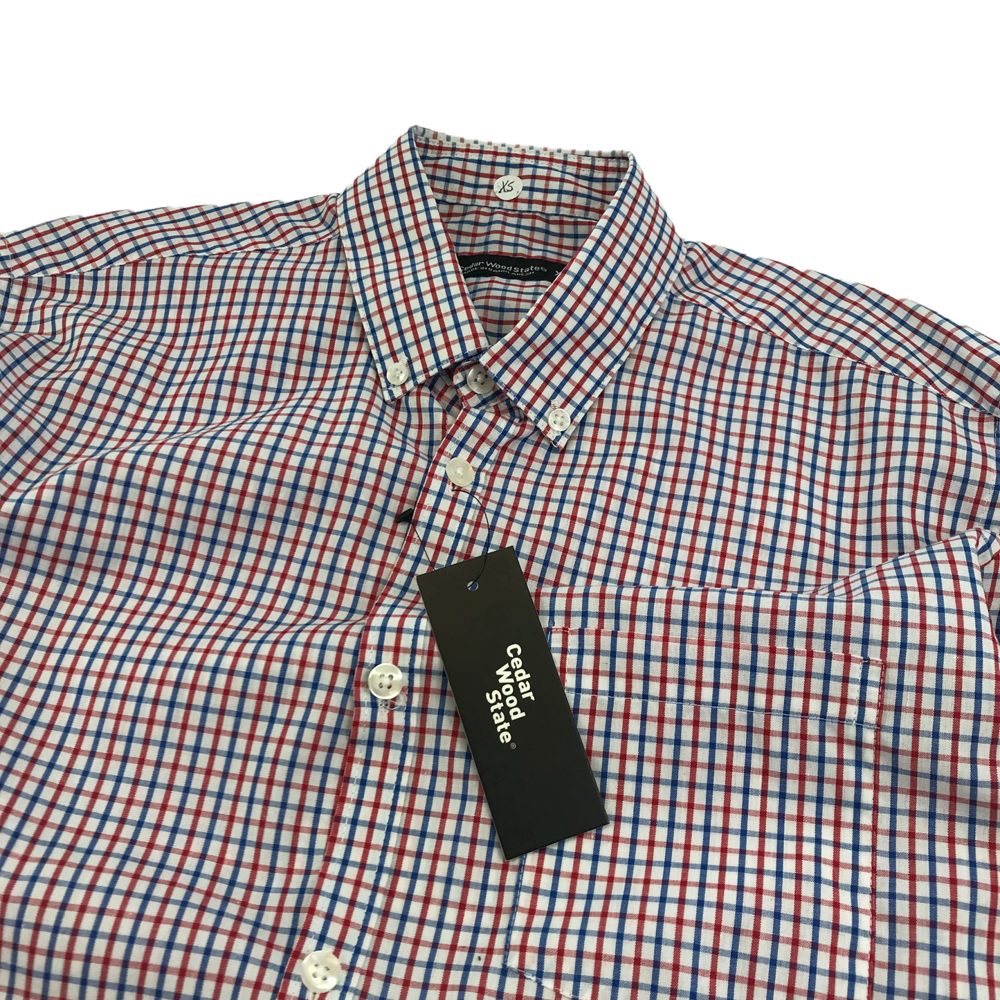 Primark Red and Blue Checked Shirt Men's XS