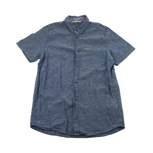 H&M Blue Short Sleeve Shirt Age 14