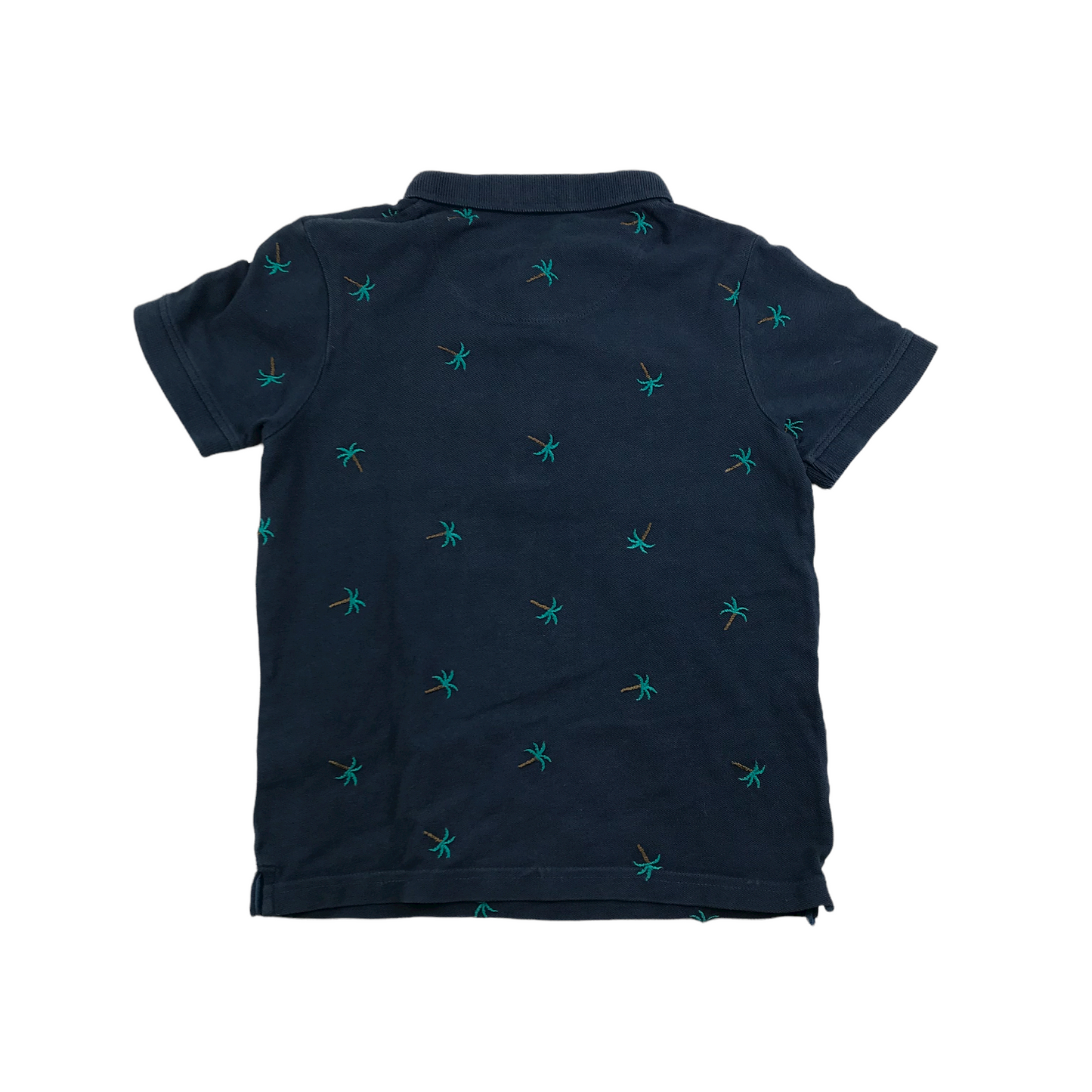 Tu Navy Blue Palm Trees Polo Shirt Age 5