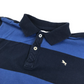 H&M Navy and Blue Stripy Polo Shirt Age 12