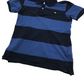 H&M Navy and Blue Stripy Polo Shirt Age 12