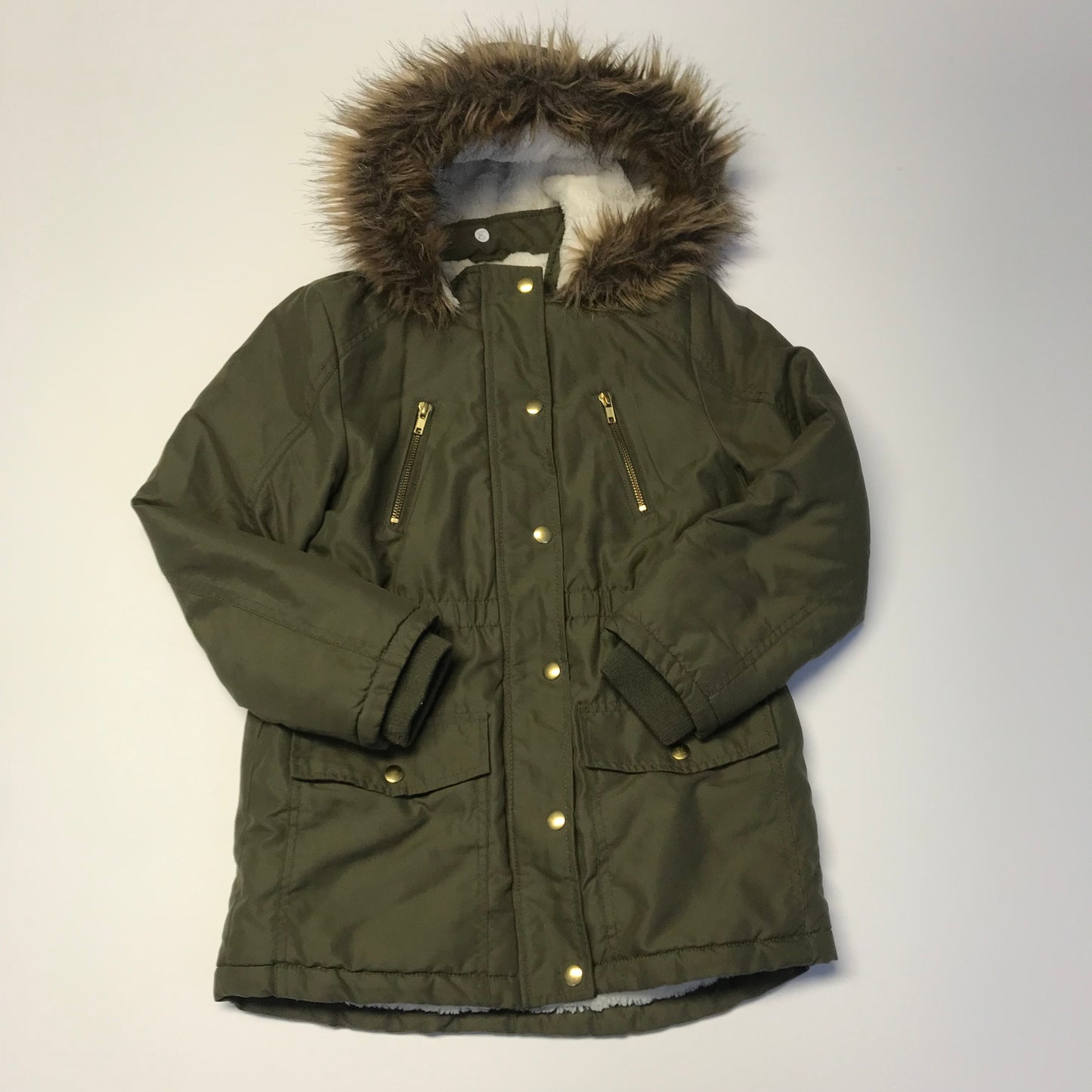 Mantaray Khaki Green Parka Jacket Age 5