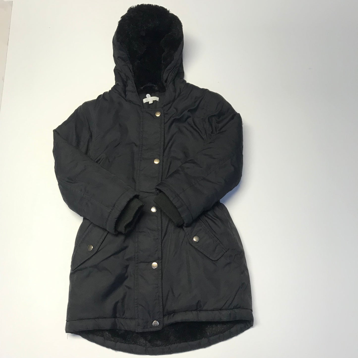 Bluezoo Black Parka Jacket Age 7