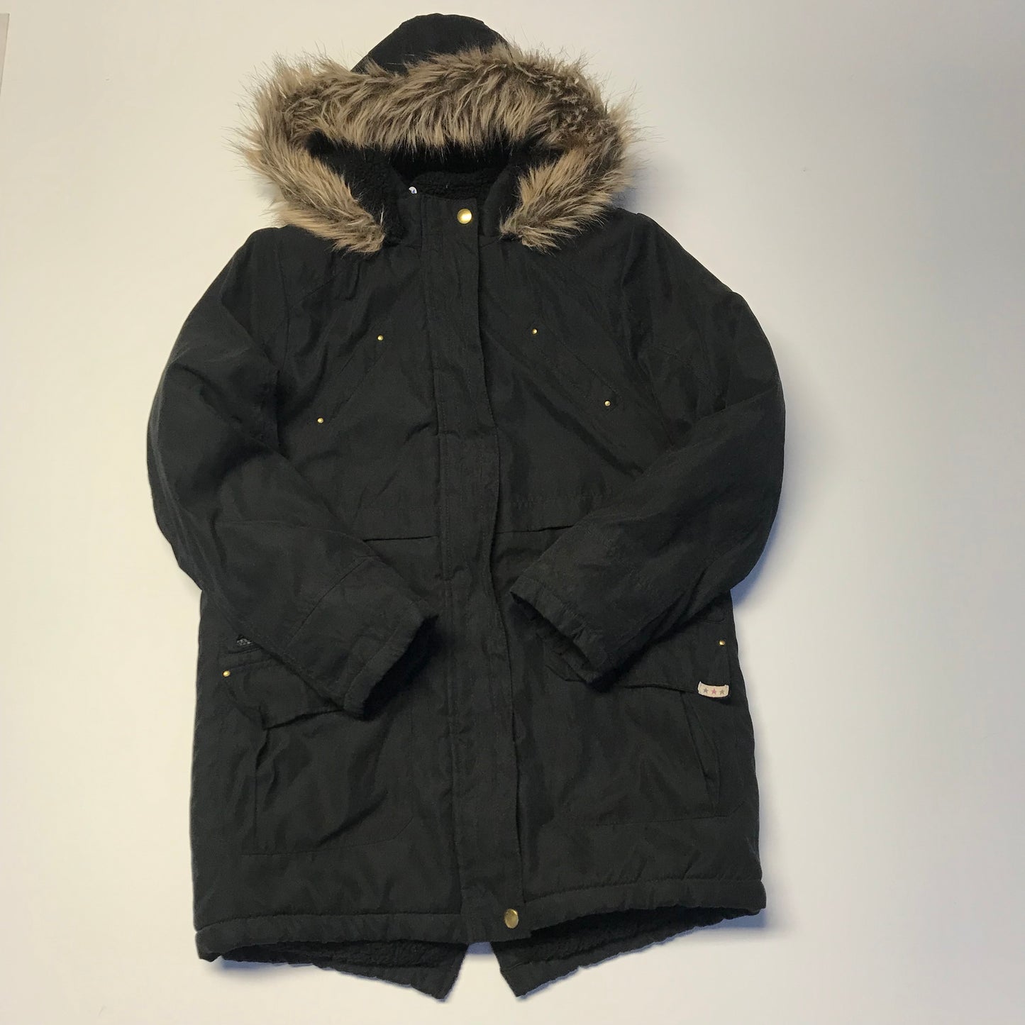 George Black Parka Jacket Age 11