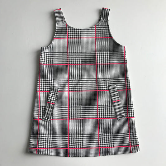 Dress - Black & Pink Check - Age 5