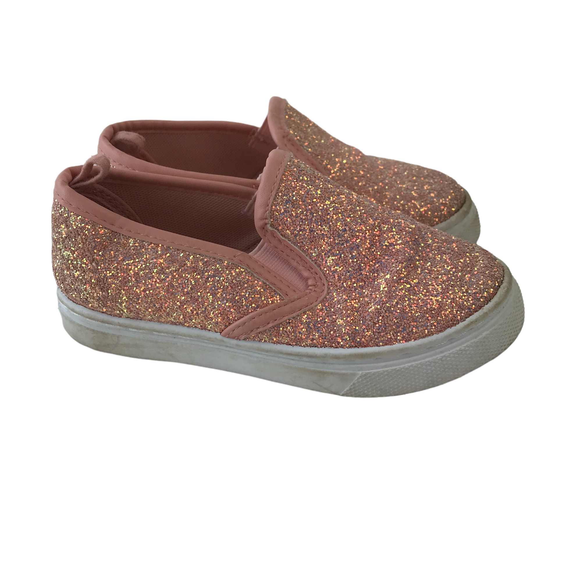 Pink Sparkly Plimsolls Shoe Size 9 jr ApparelXchange CIC