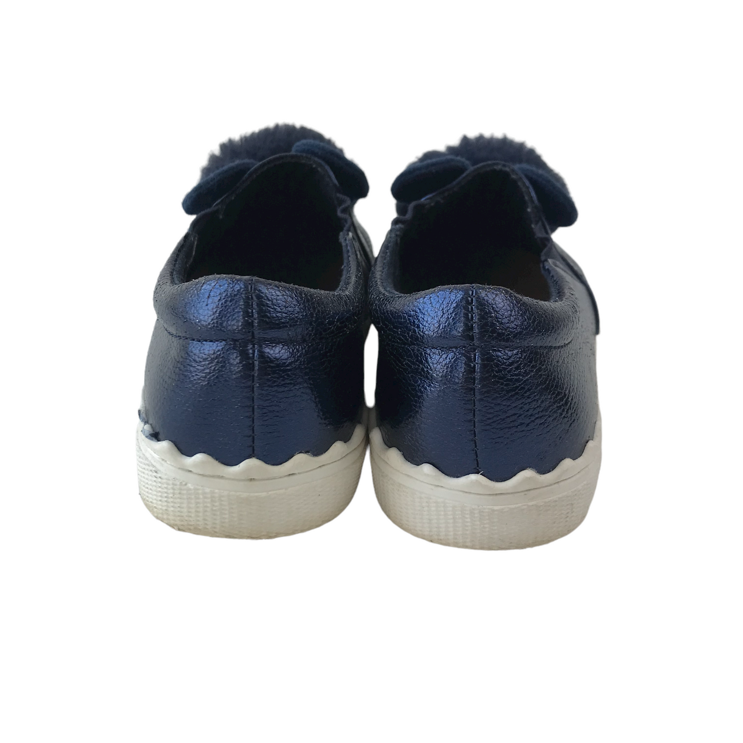 Tu Navy Blue Bunny Pom Pom Plimsolls Shoe Size 12 (jr)