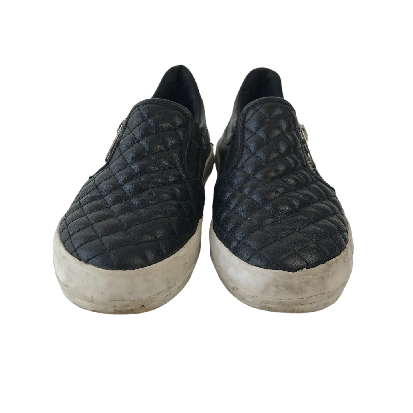 Next Black Quilted Plimsolls Shoe Size 12 (jr)