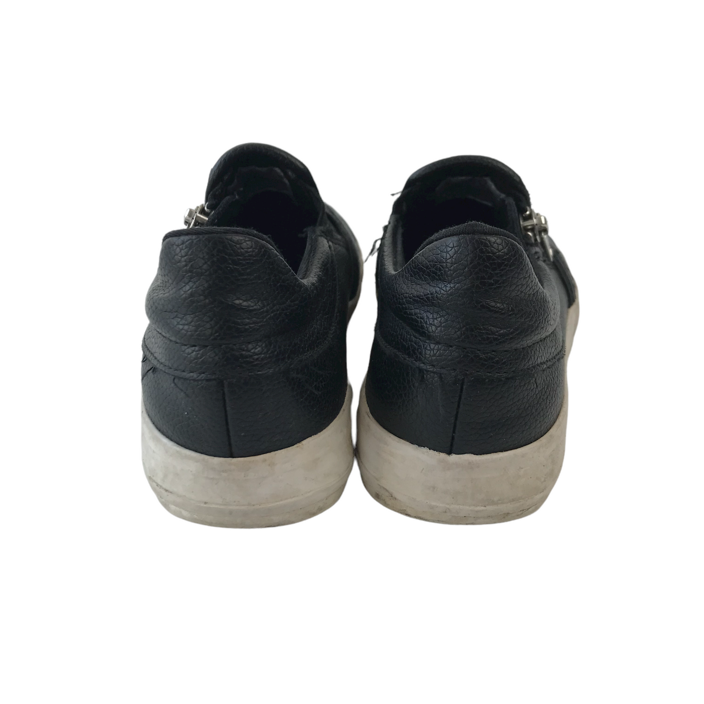 Next Black Quilted Plimsolls Shoe Size 12 (jr)