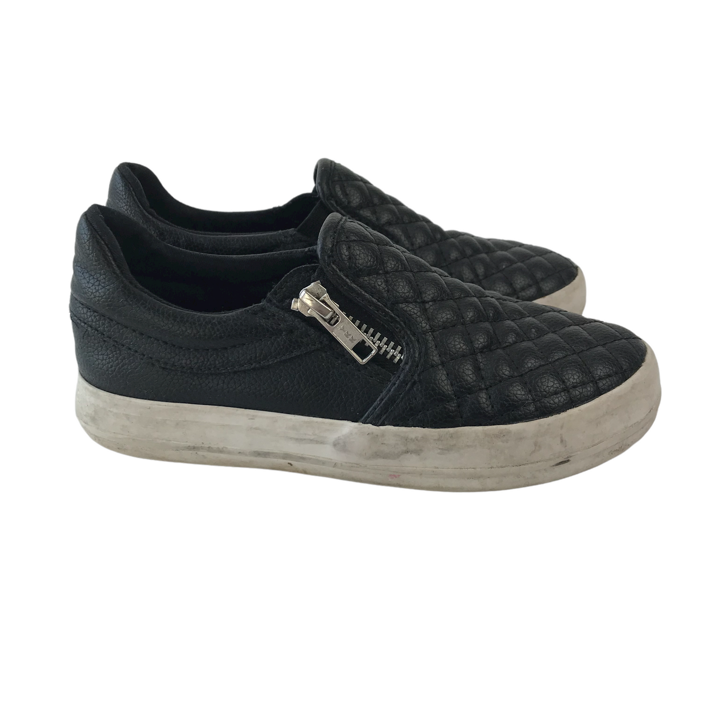 Next Black Quilted Plimsolls Shoe Size 12 (jr)