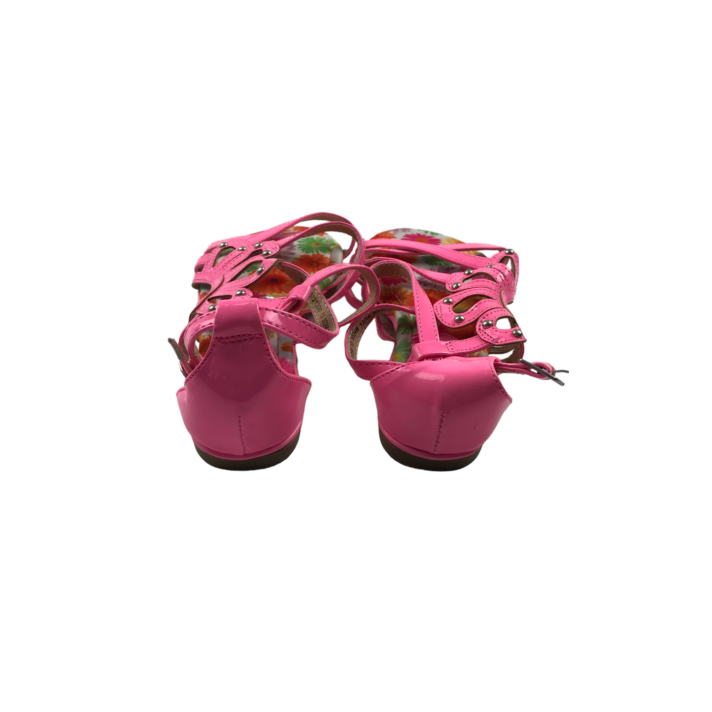 George Bright Pink Flower Sandals Shoe Size 13 junior