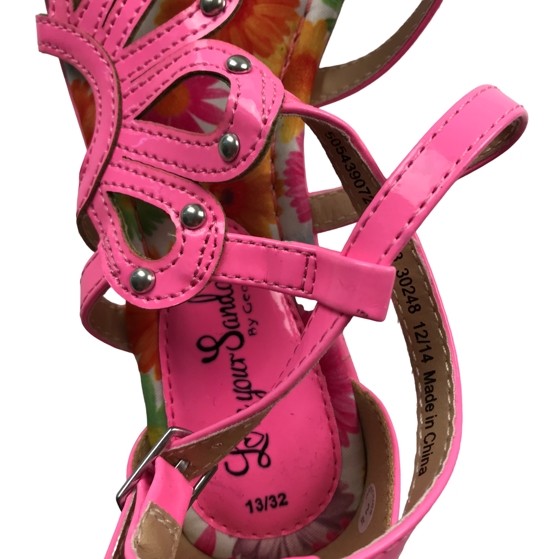 Pink sandals best sale size 12