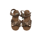 Next Brown Faux Leather Butterfly Sandals Shoe Size 12 junior