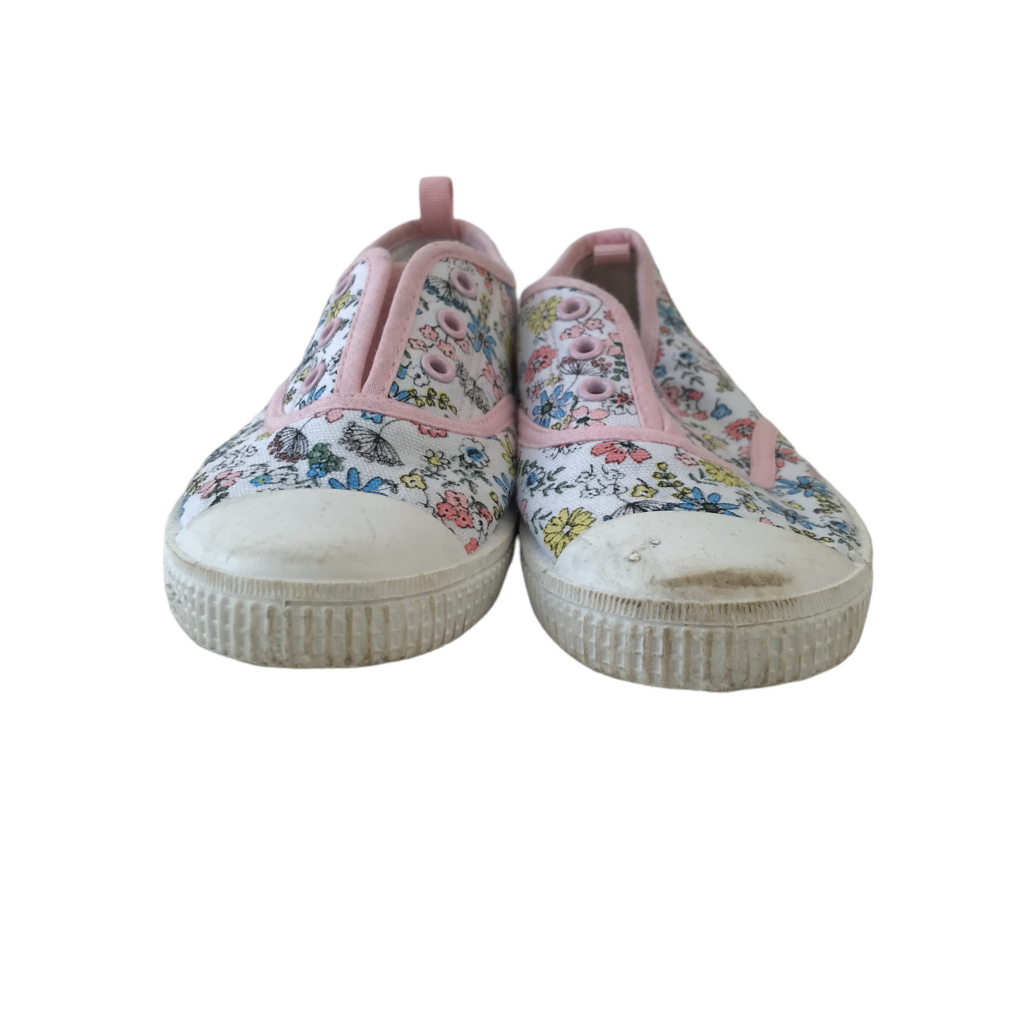 Primark Floral Plimsoll-style Trainers Shoe Size 11 (jr)