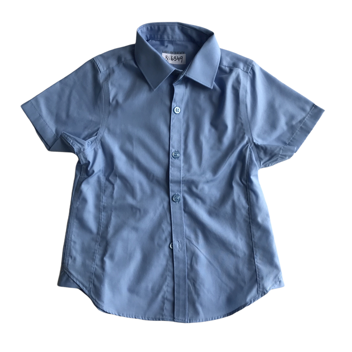 Light Blue Short Sleeve School Shirt