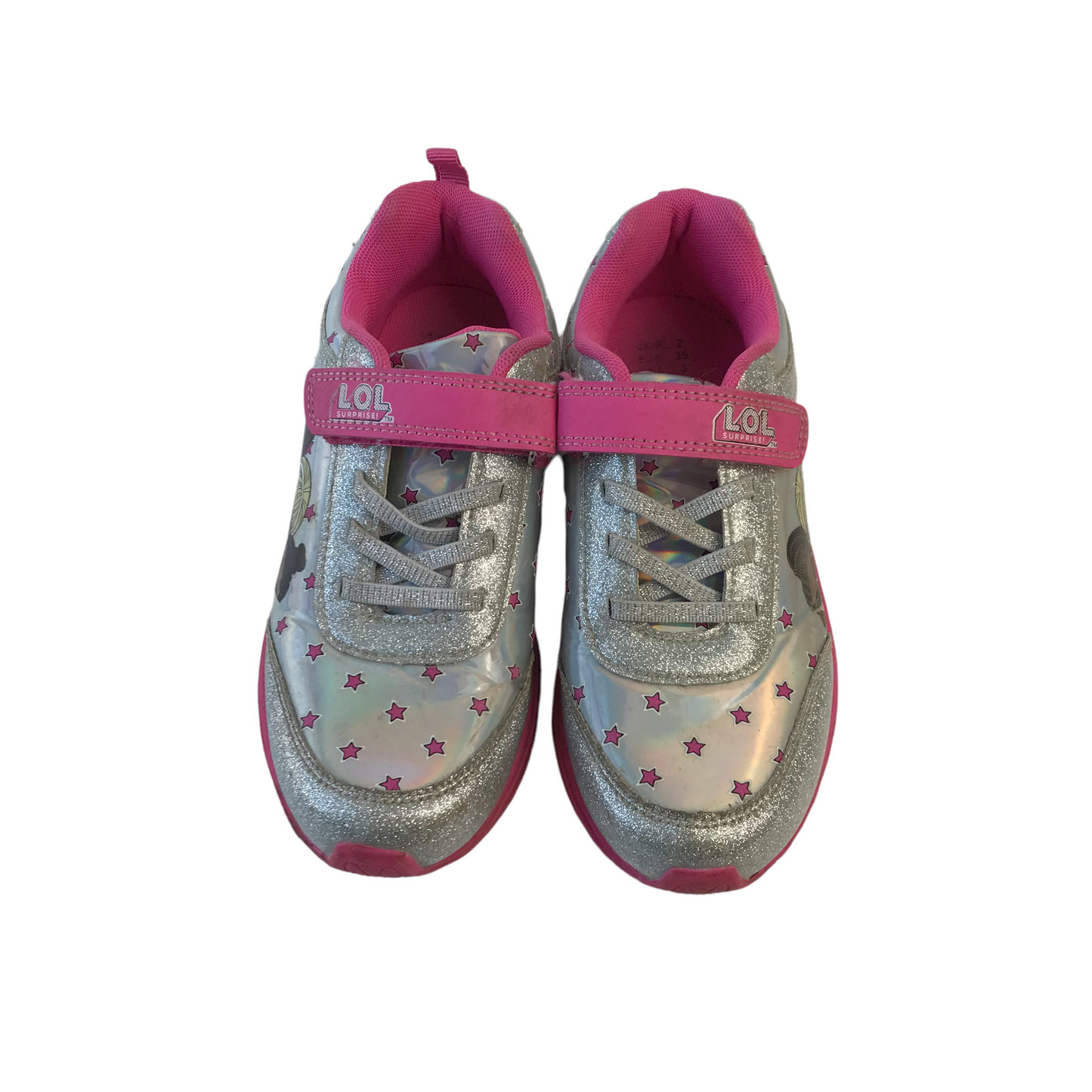 LOL Silver and Pink Trainers Shoe Size 2
