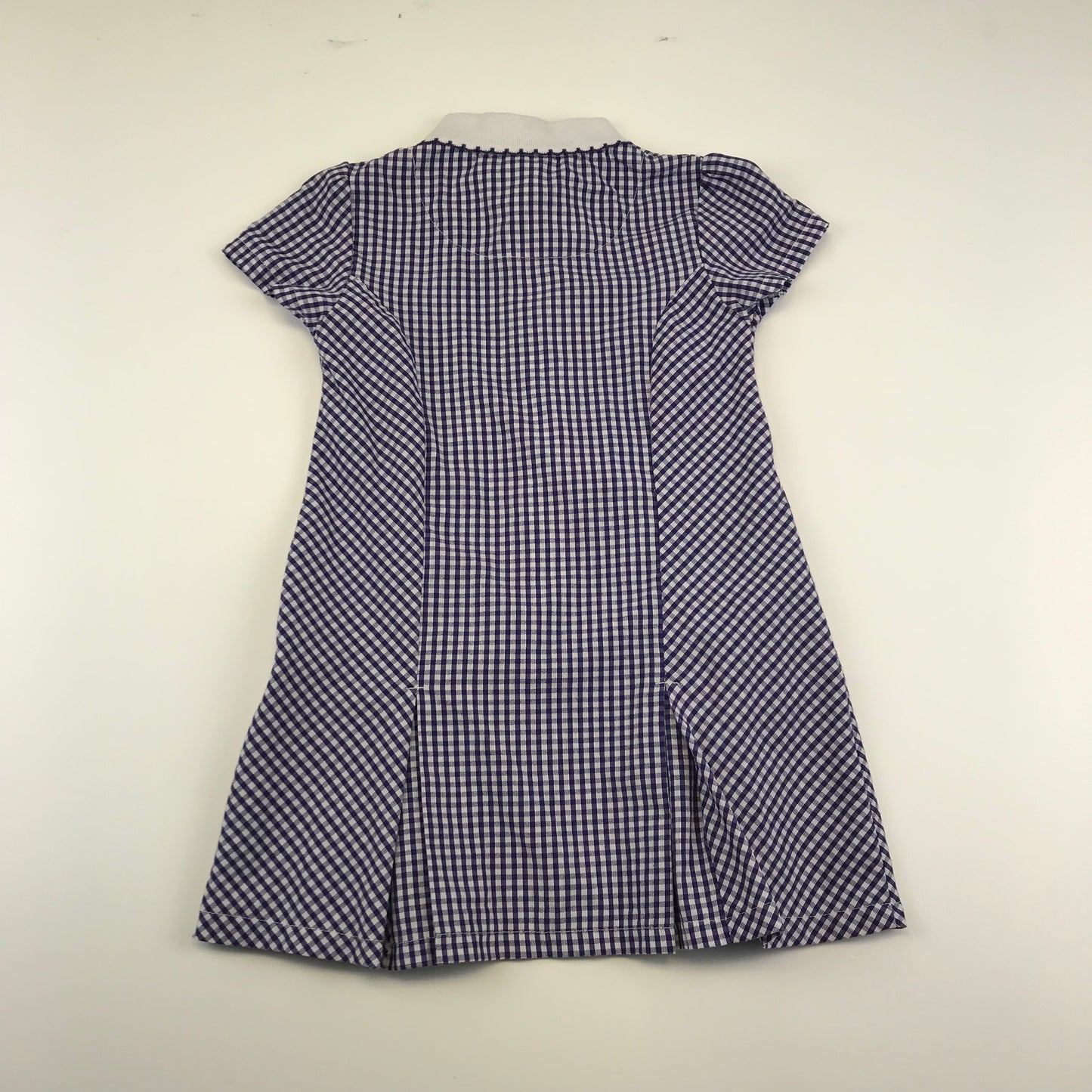Banner Purple School Summer Gingham A-line Dress with Zip Age 4