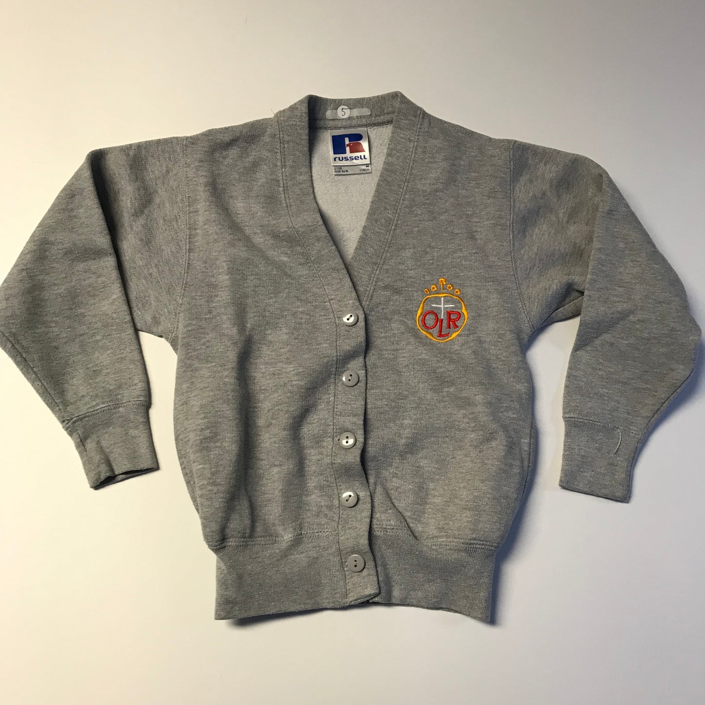 Our Lady of the Rosary Primary Light Grey Jersey Cardigan