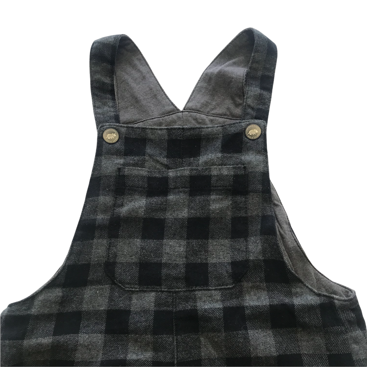 Next Grey Check Dungaree Age 5