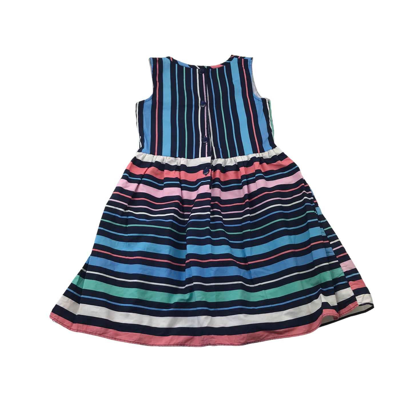 Sweet Elegance Pink and Blue Stripy Dress Age 5