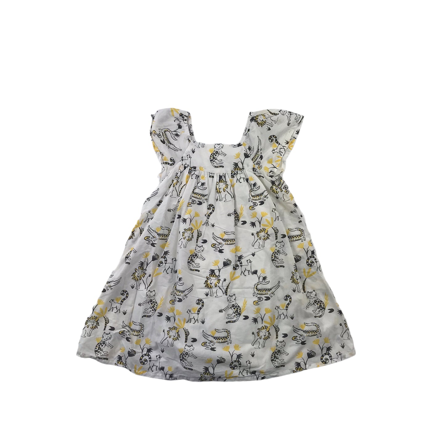 M&S White Printed Animal Dress Age 5