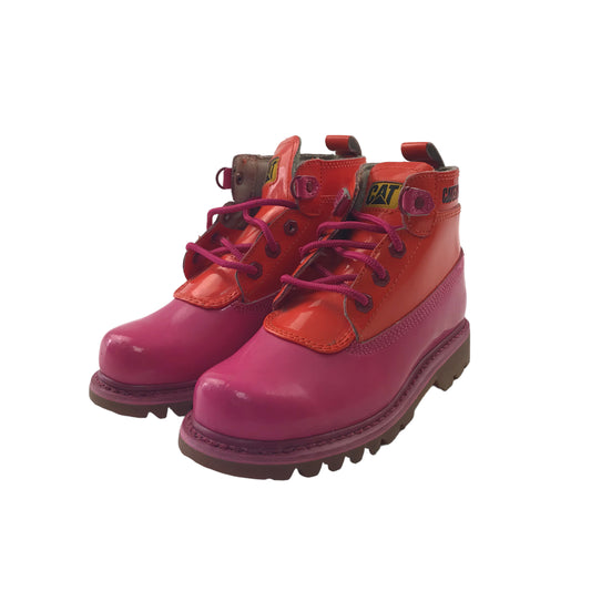 Caterpillar Pink and Orange Boots Shoe Size 4