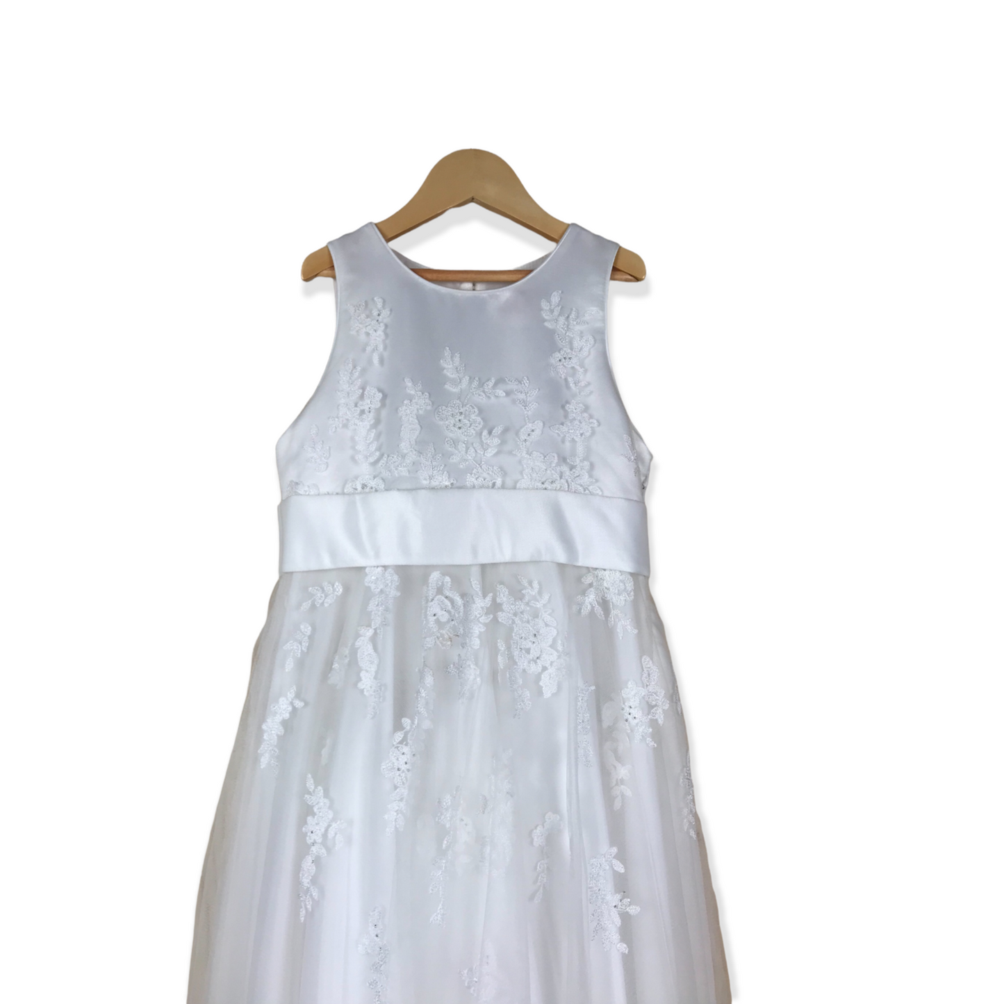 RJR. John Rocha White Embroidery Detailed Tulle Formal Dress Age 4