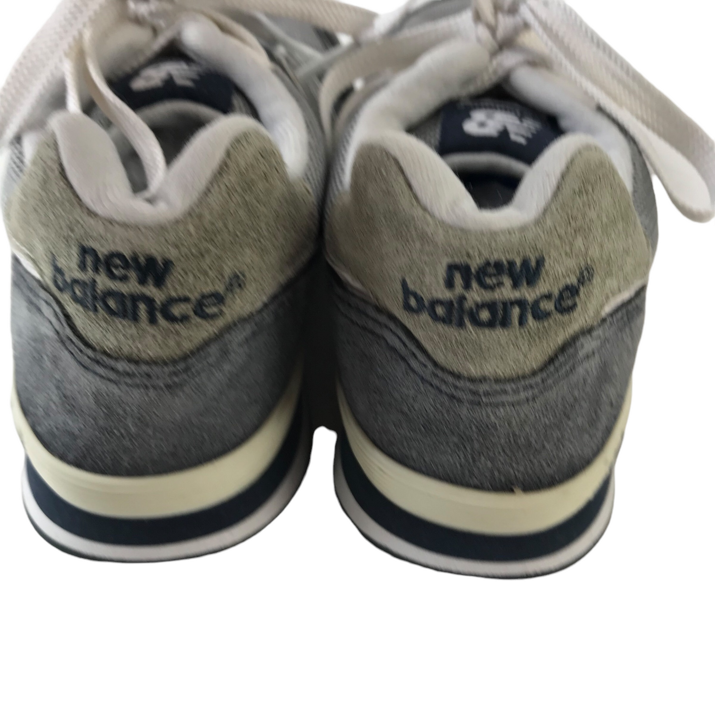 New Balance Navy Blue and Grey Trainers Size UK 3