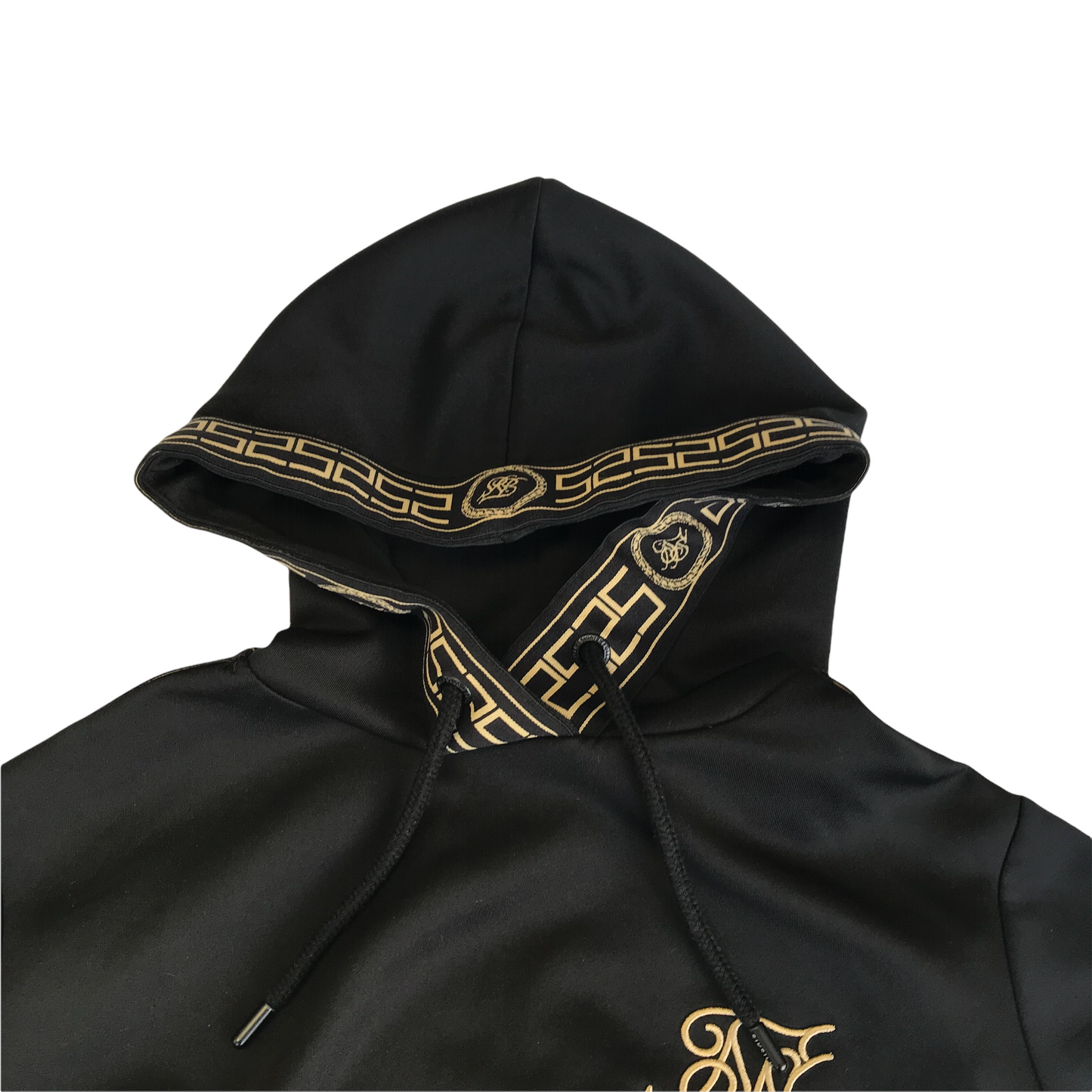 Siksilk Black Tracksuit with Joggers and Cropped Hoodie Age 7-8