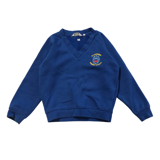 St. Catherine's Primary Royal Blue V-neck Sweatshirt