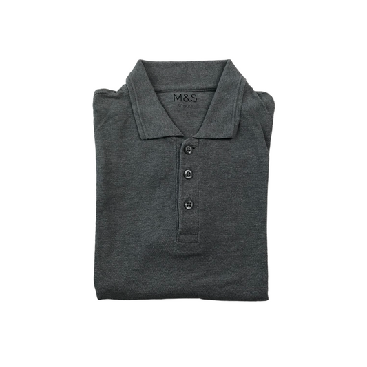 Grey School Plain Collar Poloshirt