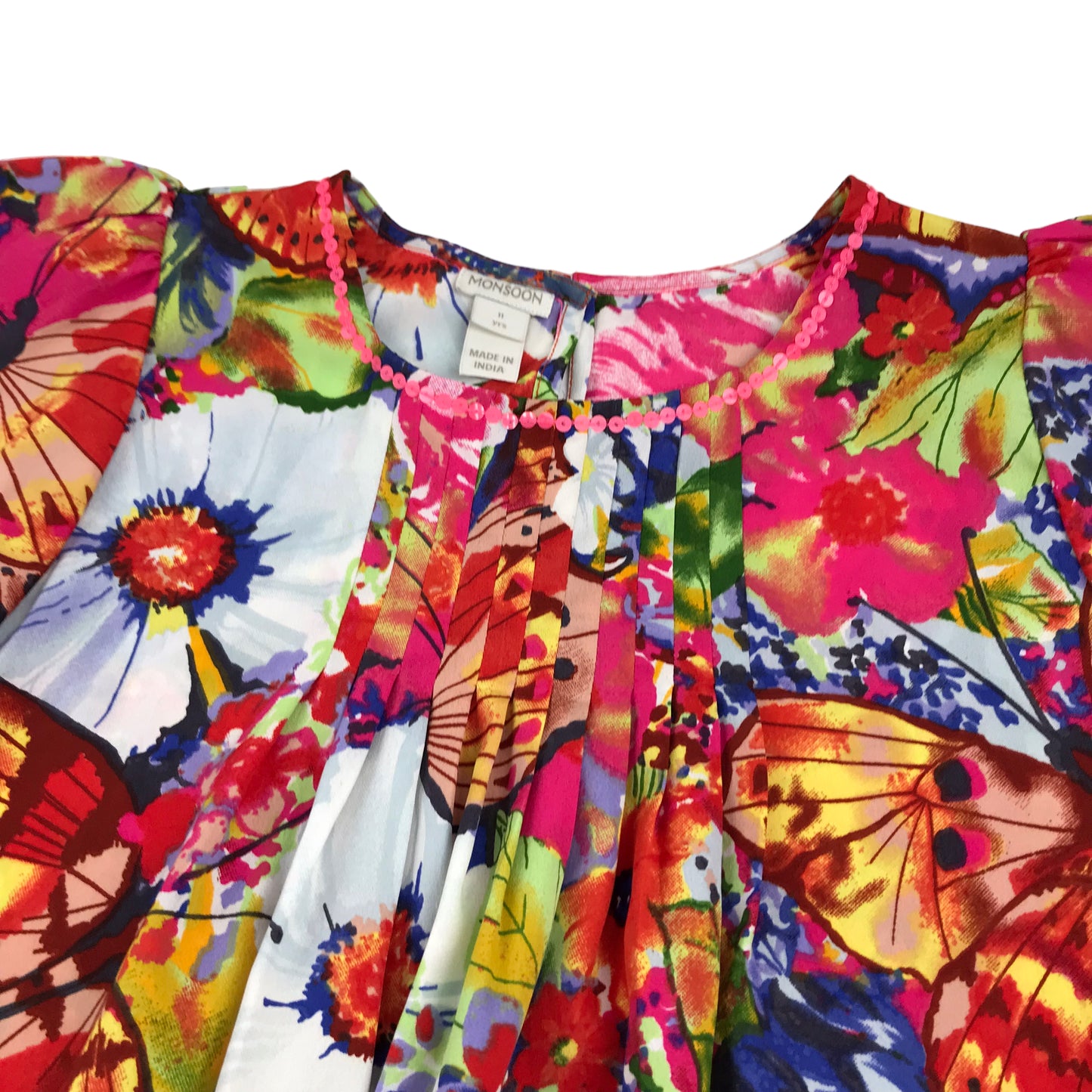 Monsoon Red Colourful Floral Summer Dress and Top Age 11