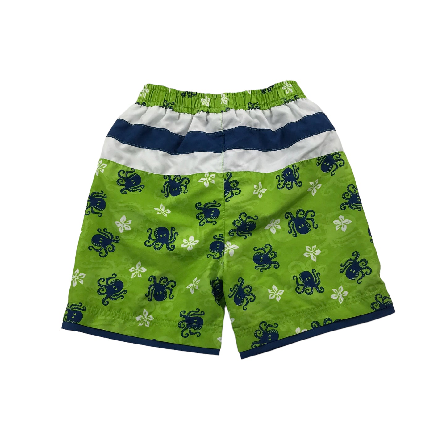 Mini Mode Green and Navy Octopus Swim Trunks Age 4