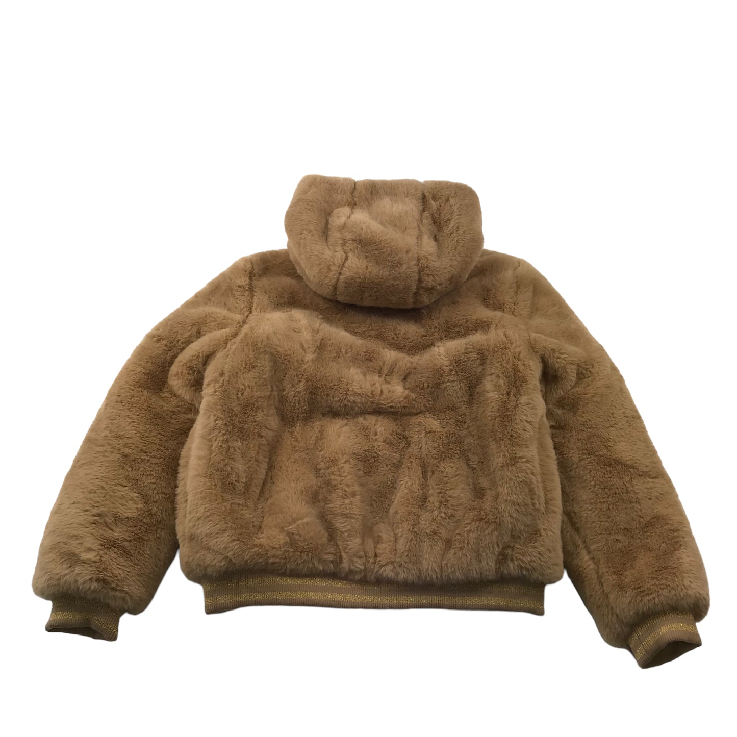 M&S Beige Fluffy Jacket Hoodie Age 14