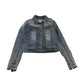 365 Light Blue Washed Out Effect Blue Denim Jacket Women's Size 8