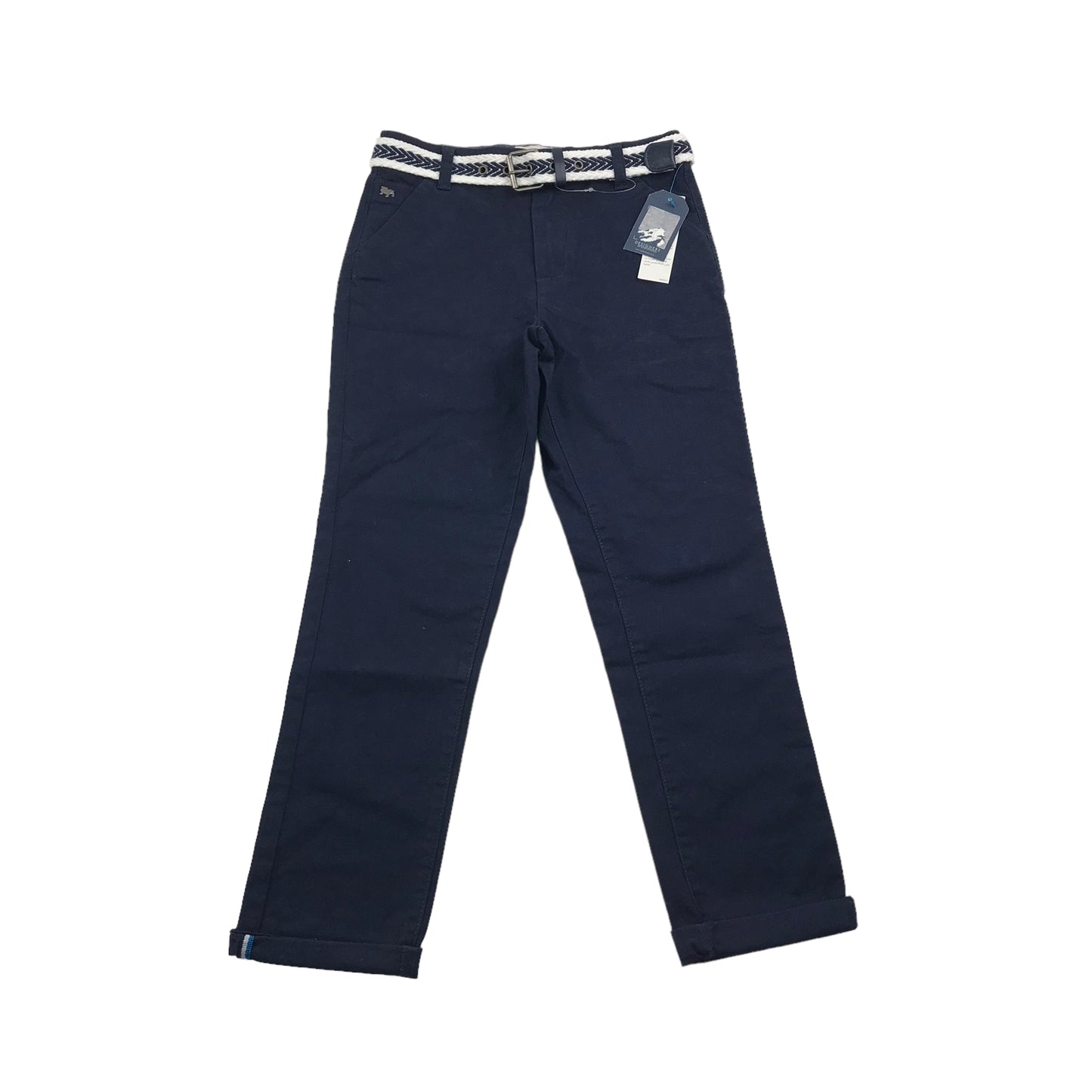 Jasper Conran Navy Blue Belted Chino Trousers Age 9