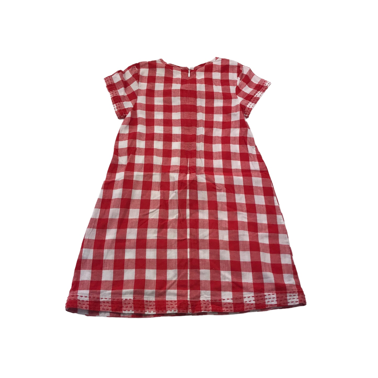 Du Pareil Au Même Red Checked Cotton Dress Age 6