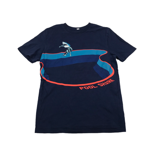 Gap Navy Blue Pool Shark T-shirt Age 12