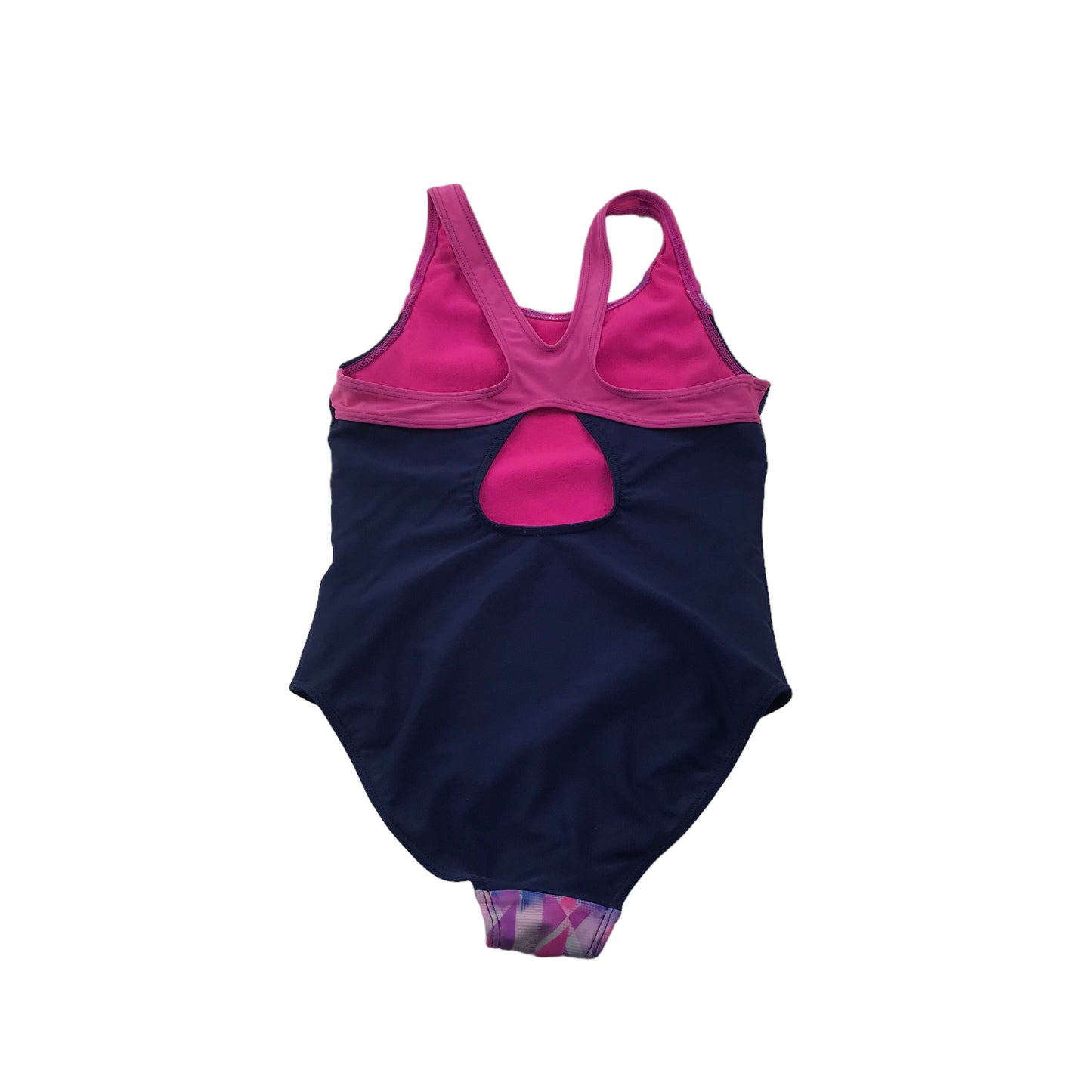 Pink and Purple Pattern Swimsuit Age 6-7