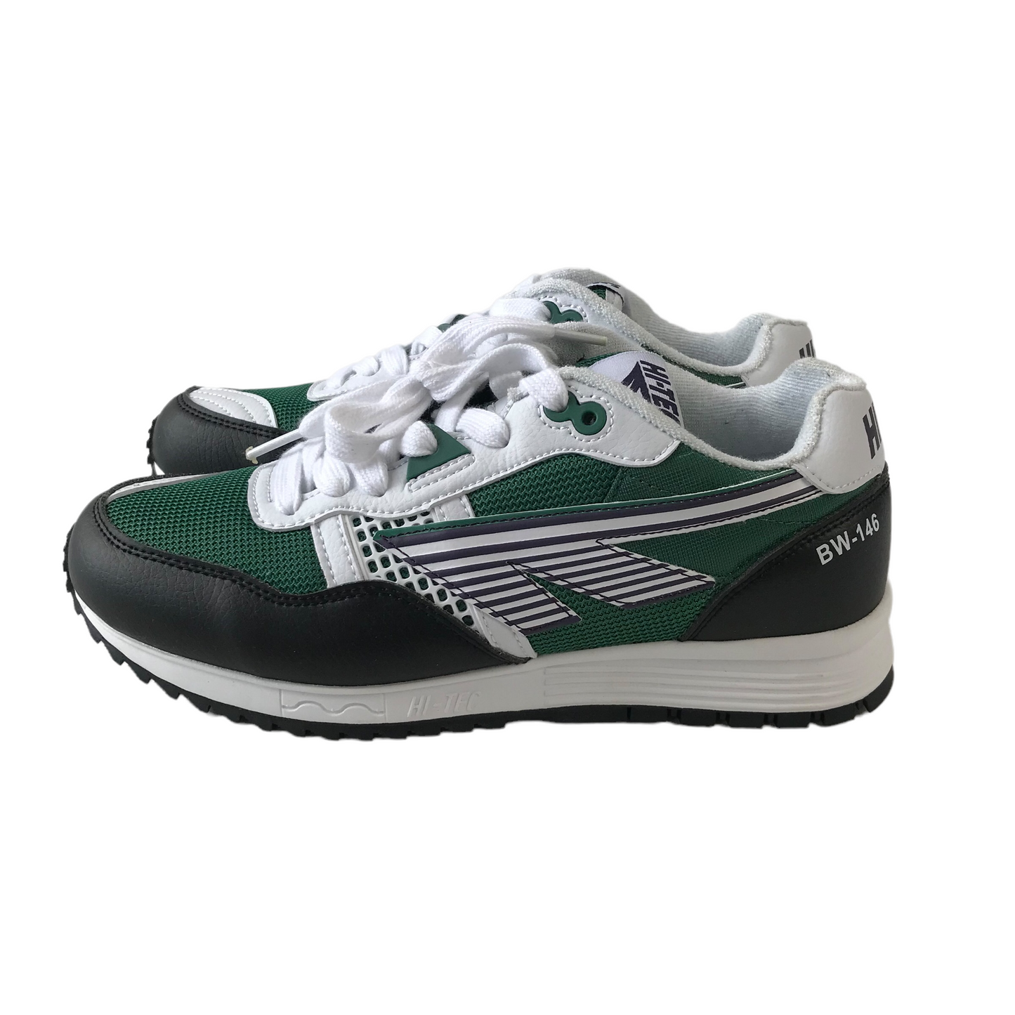 Hi-Tech BW-146 Green and White Trainers Size UK 7