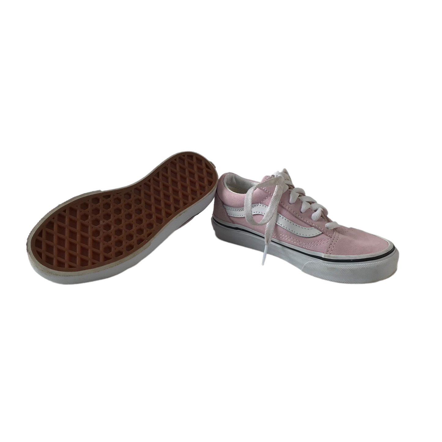 Vans Light Pink Leather Trainers Size UK 11.5 junior