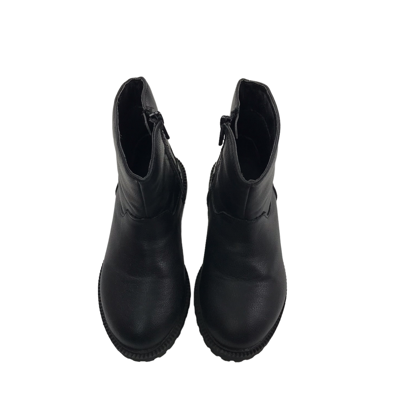 Next Black Leather-like Boots Shoe Size 9 junior
