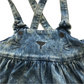 Next Denim Bunny Face Dungaree Dress Age 4